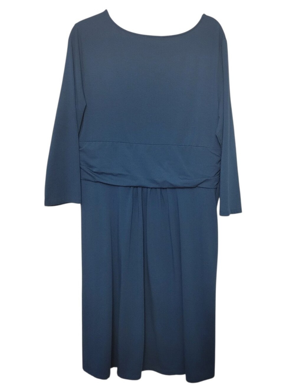 Lands End Teal Midi Length Faux Wrap Dress Size XL - 18 - Picture 2 of 3